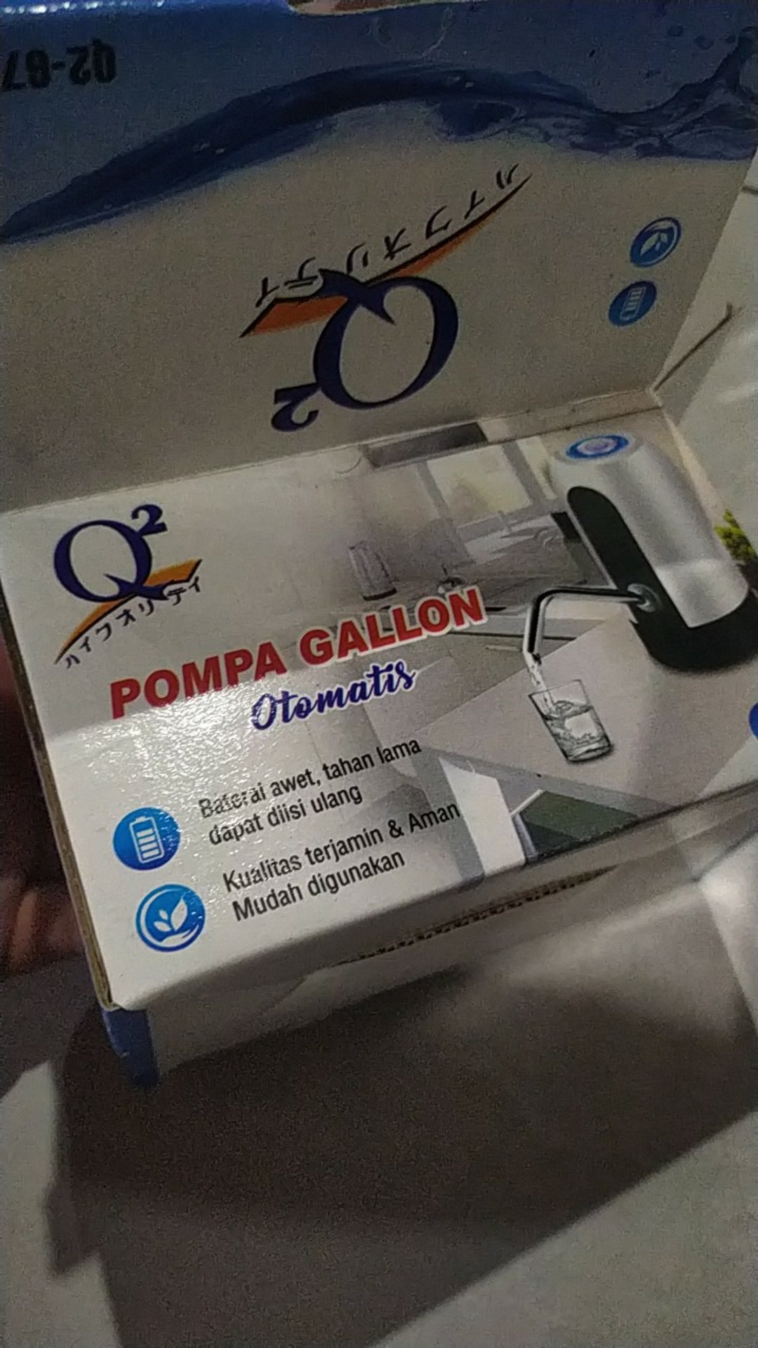 Pompa Galon Air Elektrik Q2 678 Peralatan Rumah Tangga Pompa Galon Manual Elektrik Baterai Portable
