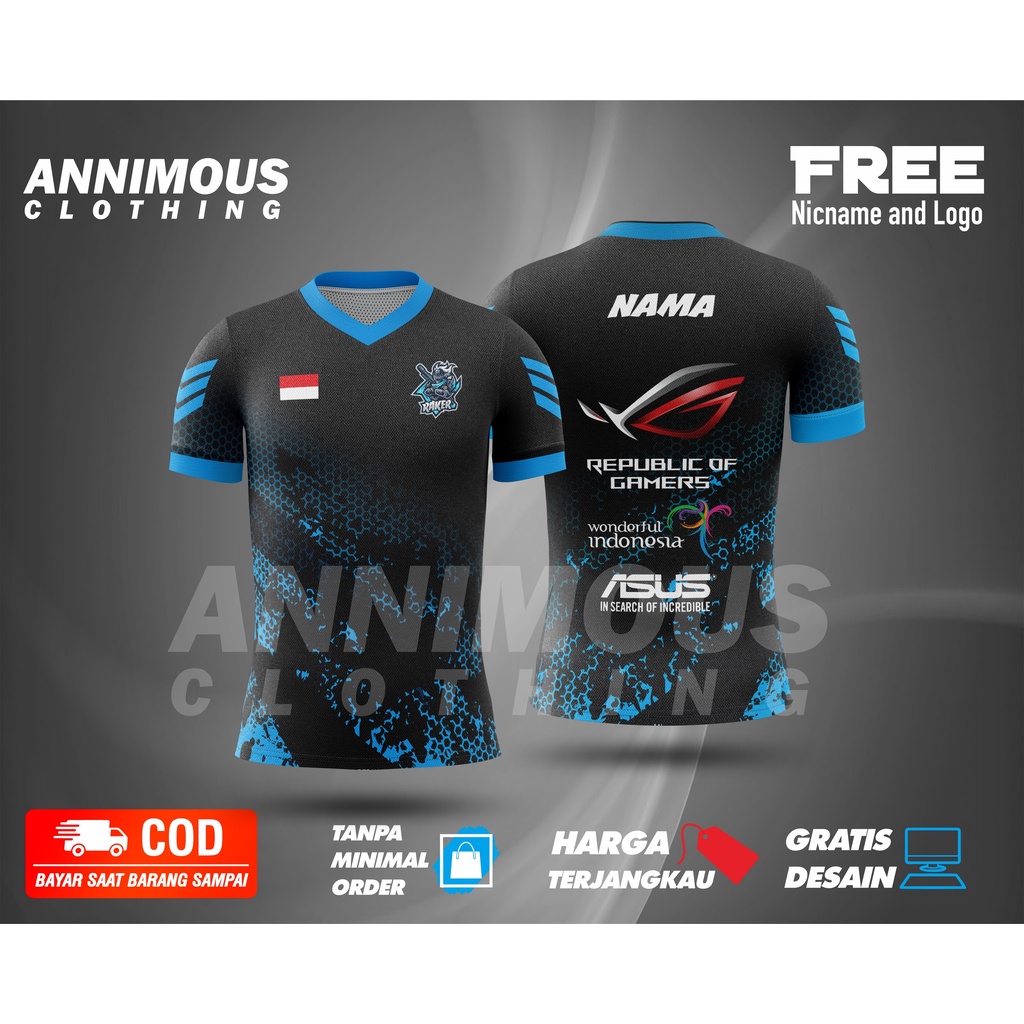 Jersey Koas Baju Gaming ASUS ROG New