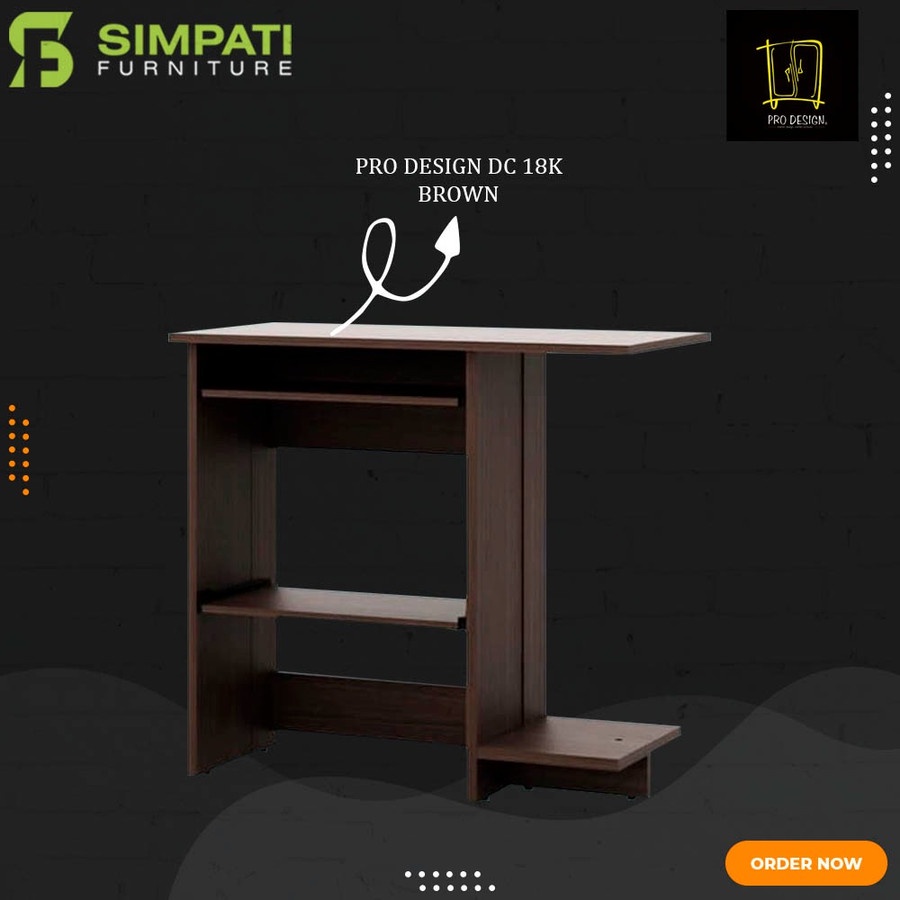 Meja Kerja/Meja Belajar/Meja Komputer Pro Design DC 18K