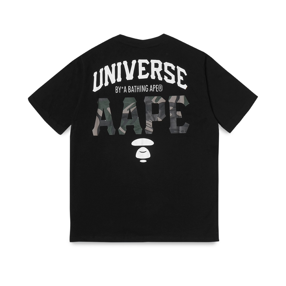 Aape by A Bathing Ape Universe Text T-Shirt Black