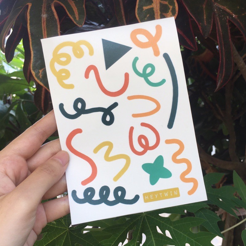 

sticker sheet decoration confetti deco cutting bullet journal journaling kit korea aesthetic hits