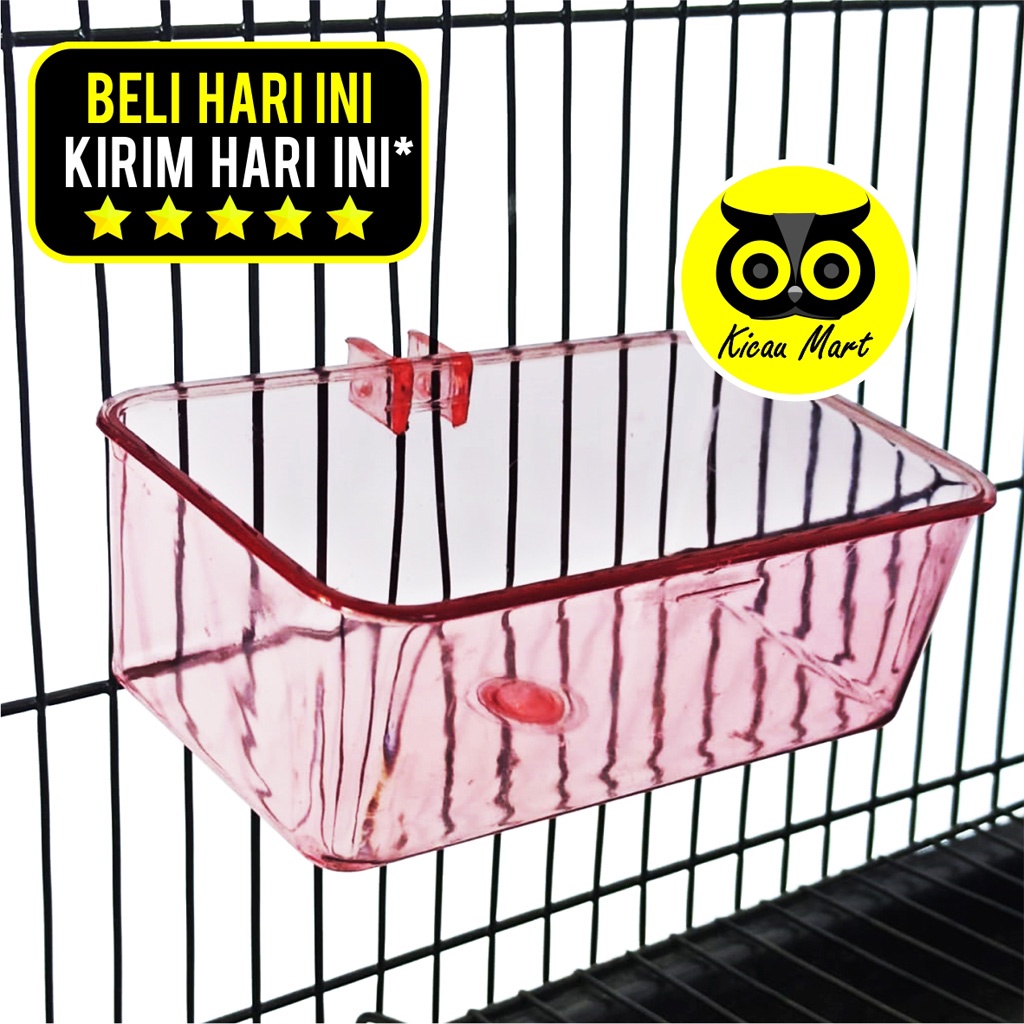 CEPUK MANDI MIKA WADAH TEMPAT KERAMBA MANDI MINI BURUNG LOVEBIRD KENARI MURAI CUCAK KACER AMIPEIR