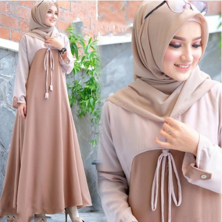 Adirra Dress Muslim | Gamis Maxi Kondangan | Gaun Pesta Muslimah