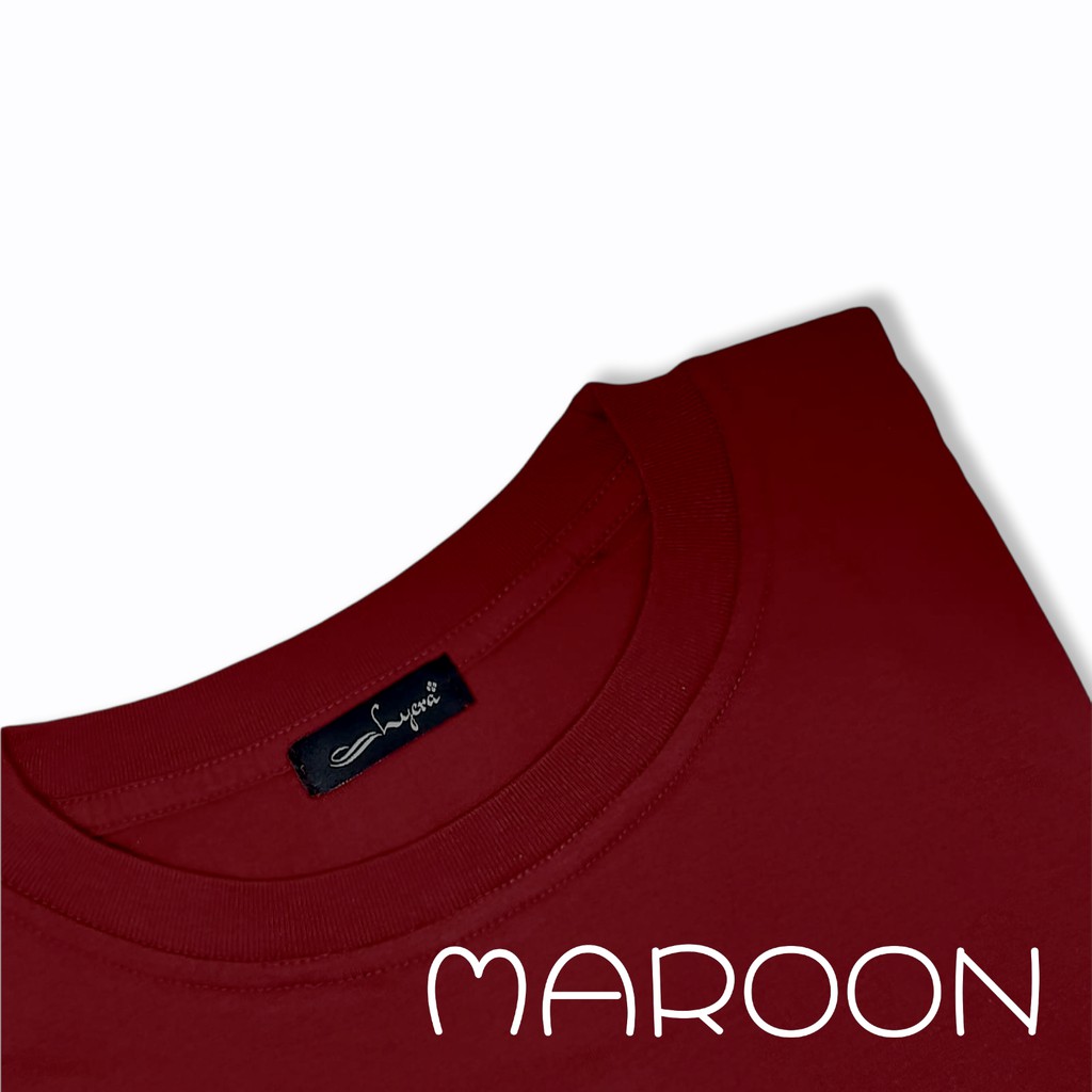 [CYC | COD] REAPICT | Kaos Basic Oversize Top XXL | Cotton Combed | Atasan Trend Wanita Murah Best Seller-Maroon