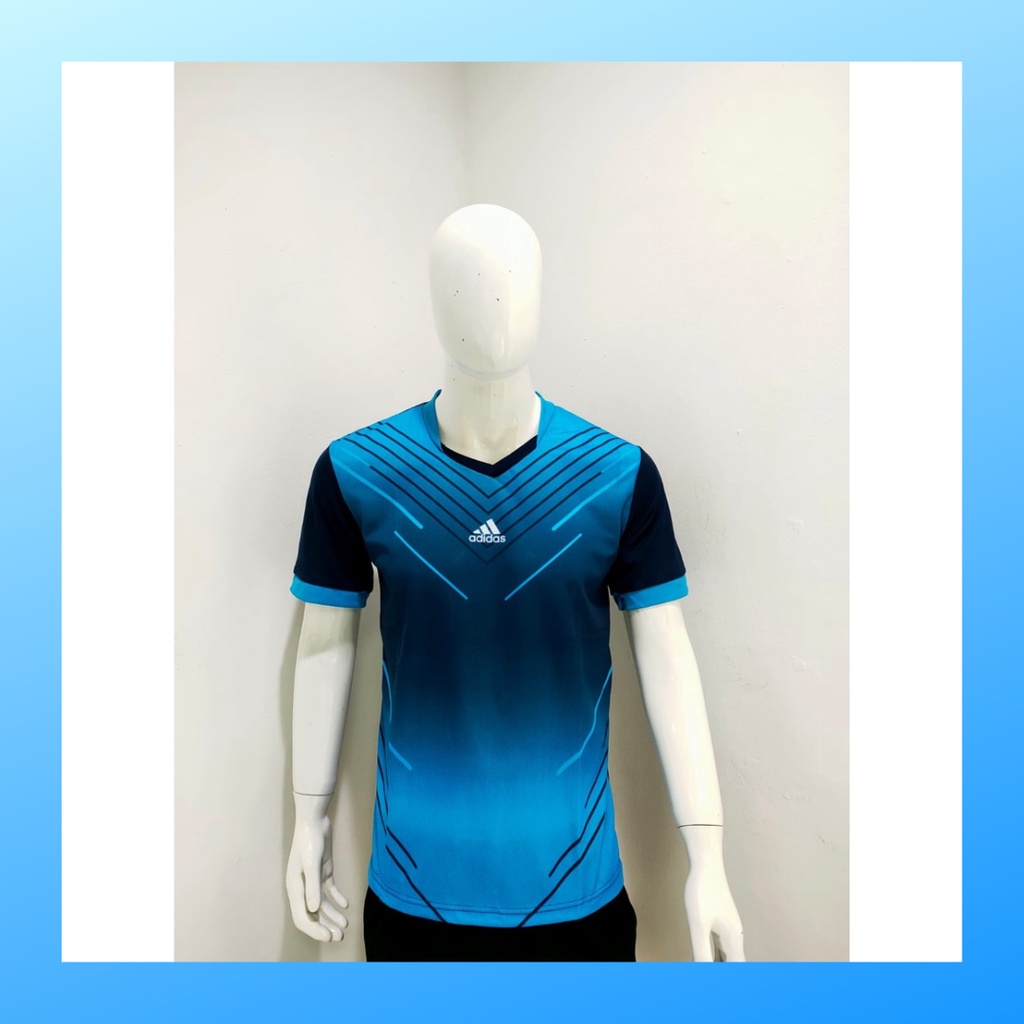 jersey futsal pria kaos sepak bola club baju atasan wanita dewasa t-shirt seragam custom jersy outfit klub olahraga gym kostum jogging jarsey soccer pakaian fitness oblong sports suit apparel AD168 turqis