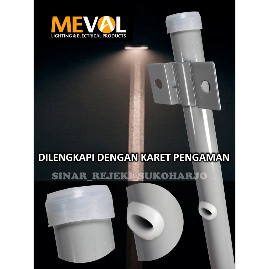 Meval Security Light / Rumah Fixture Lampu Jalan Meval