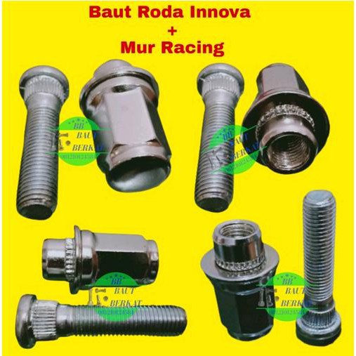 ECER  baut roda panjang mur racing innova hilux fortuner baut mur racing innova hilux fortuner