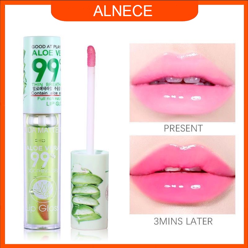 ALNECE Lip Oil Transparan Tidak Berwarna Transparan Lip Moisturizing Liquid Melembabkan Bibir