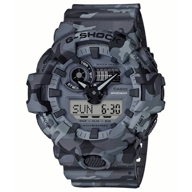 Casio G-SHOCK Type GA-700CM-8ADR Original / Jam Tangan Pria Casio Gshock GA 700CM 8A Abu Militery