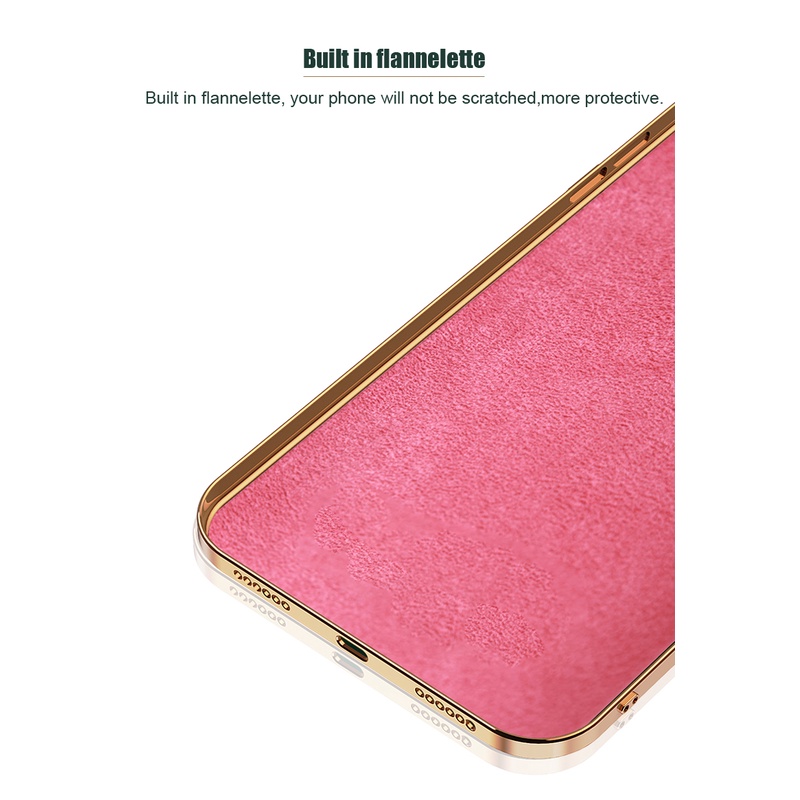 Velvet all-in-one magnetic ring case iphone 11 pro max 12/13 pro max mini Xs max XR 7/8/se2020 7plus/8plus electroplating all-inclusive metal stand soft shell shockproof protective