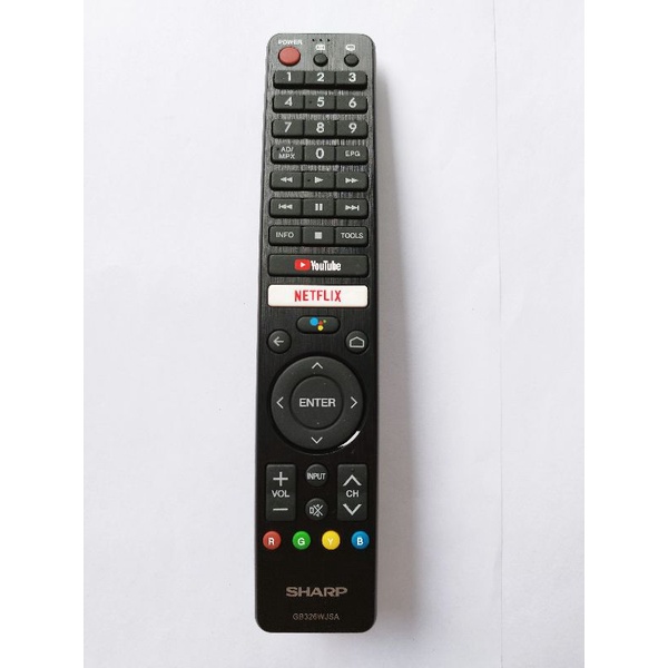 REMOT REMOTE SMART TV LED SHARP AQUOS ANDROID GB326WJSA FOR 2T-C32BG 2T-C42BG 2T-C50BG 2T-C60BK GRADE ORIGINAL LED LCD