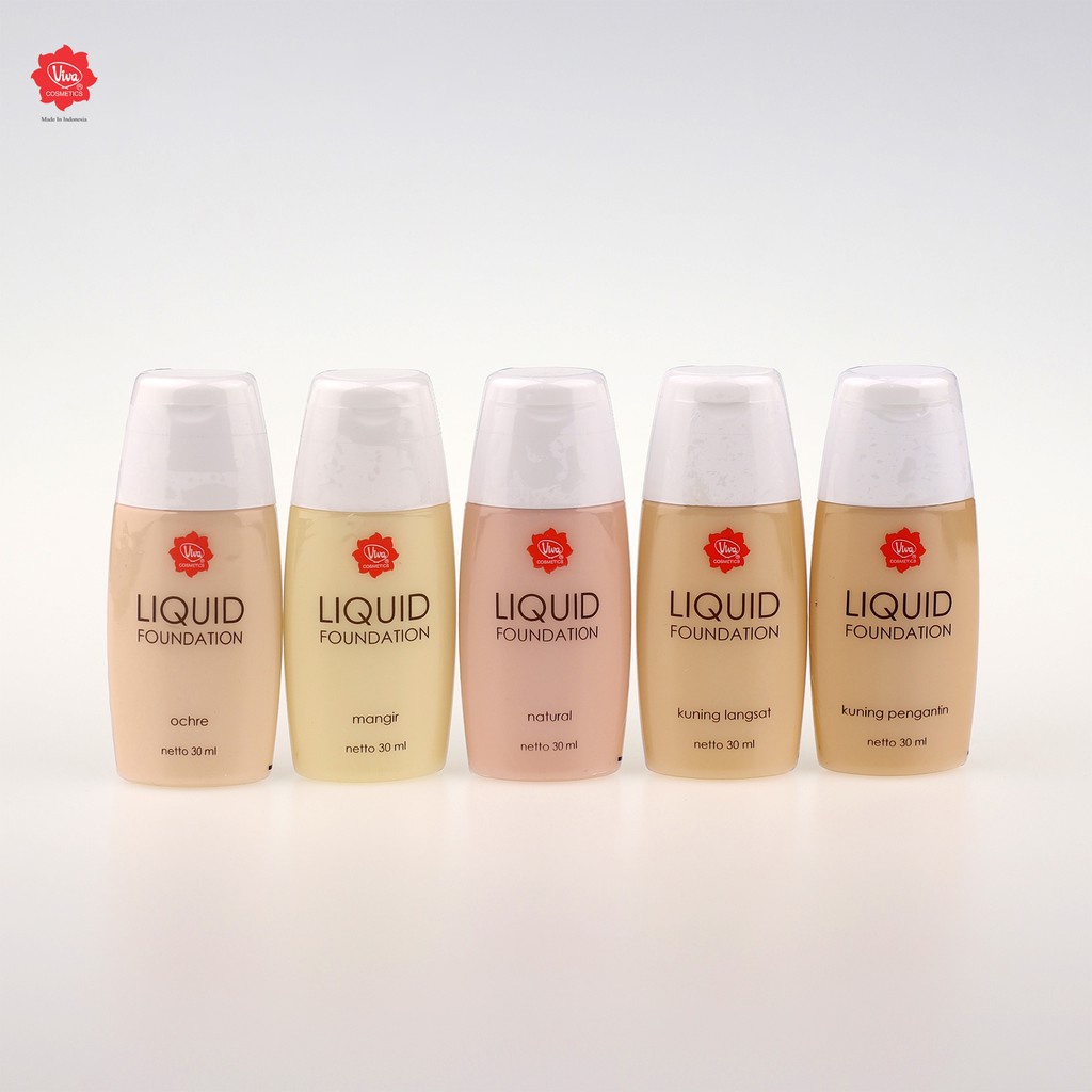 Viva Liquid Foundation - 30ml Viva Alas Bedak Viva Fondation Cair Viva BPOM Murah Viva Foundation