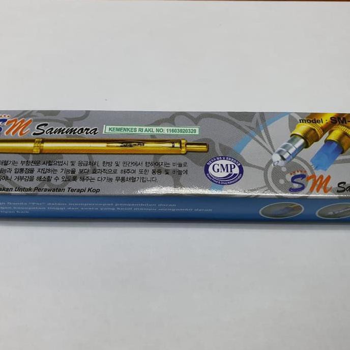 [[BISA COD]] Lancing Device / Pen Bekam Stainless Gold Dus Biru SM 228 PROMO SPECIAL Kode 933
