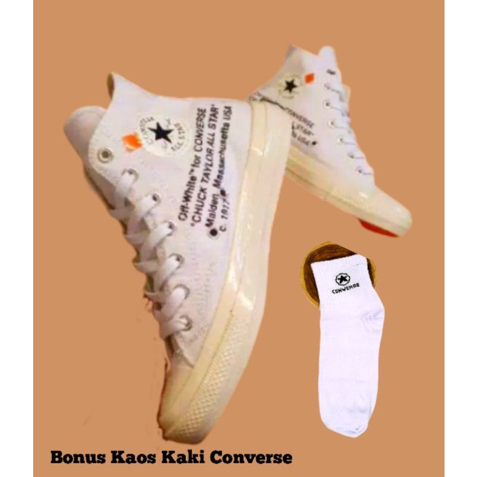 off white converse heart