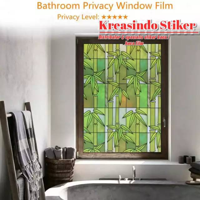 Stiker Kaca Jendela Motif Bambu