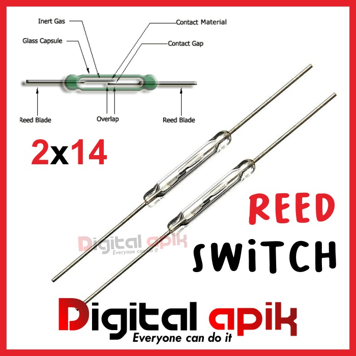 Saklar Reed Switch Sensor Magnet Magnetron Alarm NO Magnetic Detektor