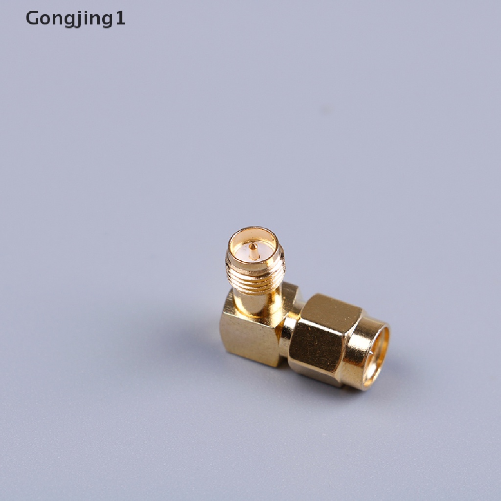 Gongjing1 1pc Adapter Konektor Sma Male Ke Rp Sma Female 90