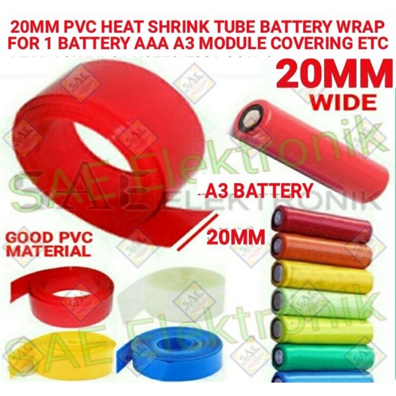 20MM HEAT SHRINK TUBE PVC ISOLASI BAKAR