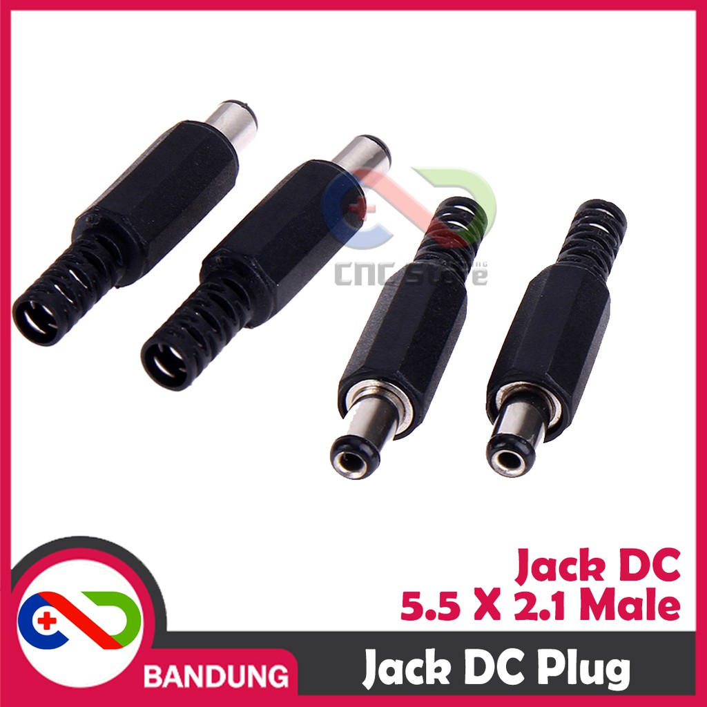 JACK DC 5.5 X 2.1 MALE SOCKET DC ADAPTOR JACK PLUG BLACK