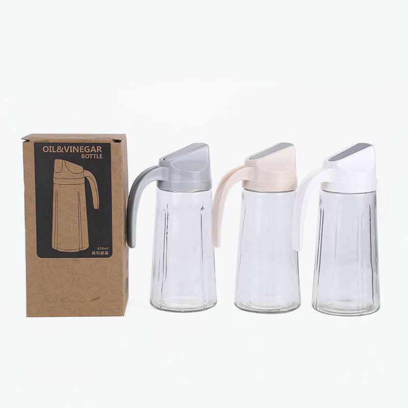 600 ml Botol Minyak / Kecap / Cuka Dengan Kaca Tebal Dan Tutup Otomatis