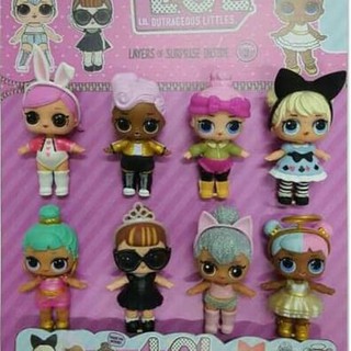 RB Boneka LOL  8pcs Surprise Boneka Topper Cake Ultah 