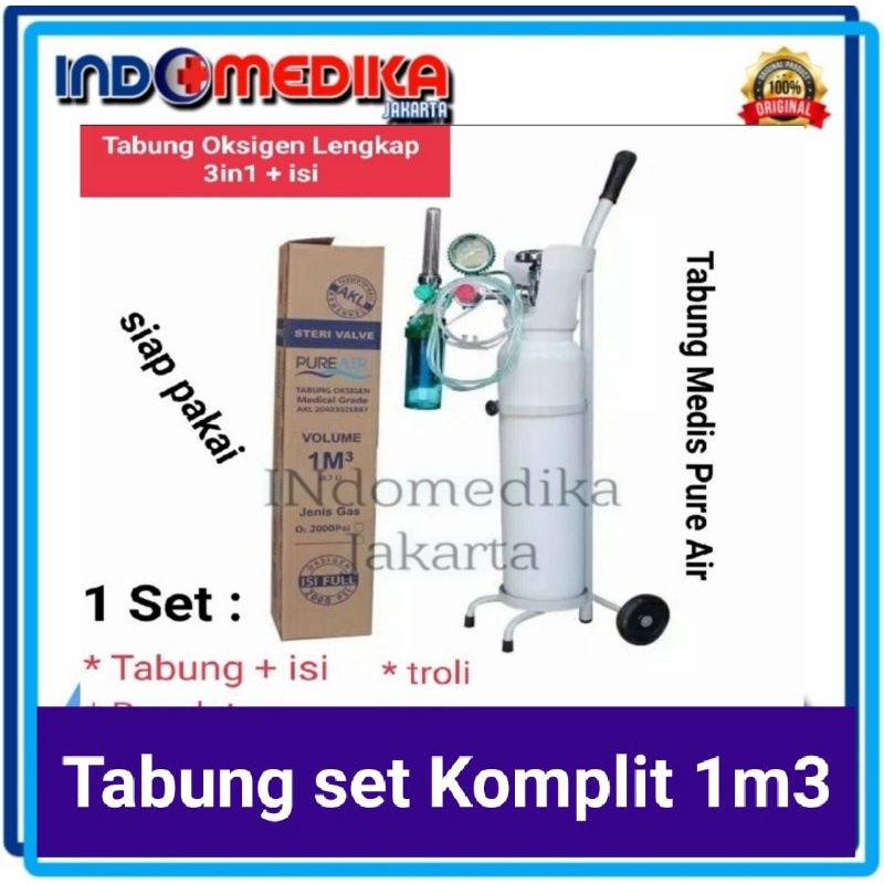 Jual Tabung Oxygen Lengkap 1m3 Siap Pakai Tabung Oksigen Set 1m3 Tabung Oksigen Lengkap Shopee Indonesia
