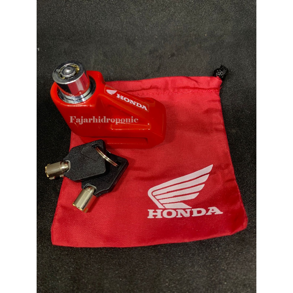 KUNCI GEMBOK CAKRAM MOTOR HONDA  -DISC LOCK- Hand Grip- Kunci Gembok- HONDA Kunci Gembok Motor ORIGINAL 100%