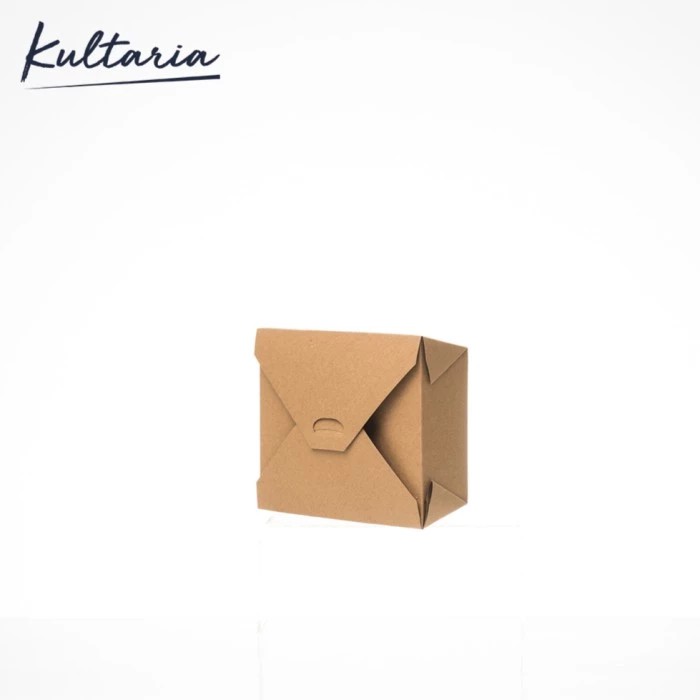 BOX PAIL KRAFT KOTAK KERTAS LARGE / KOTAK MAKAN COKLAT (1000ML)