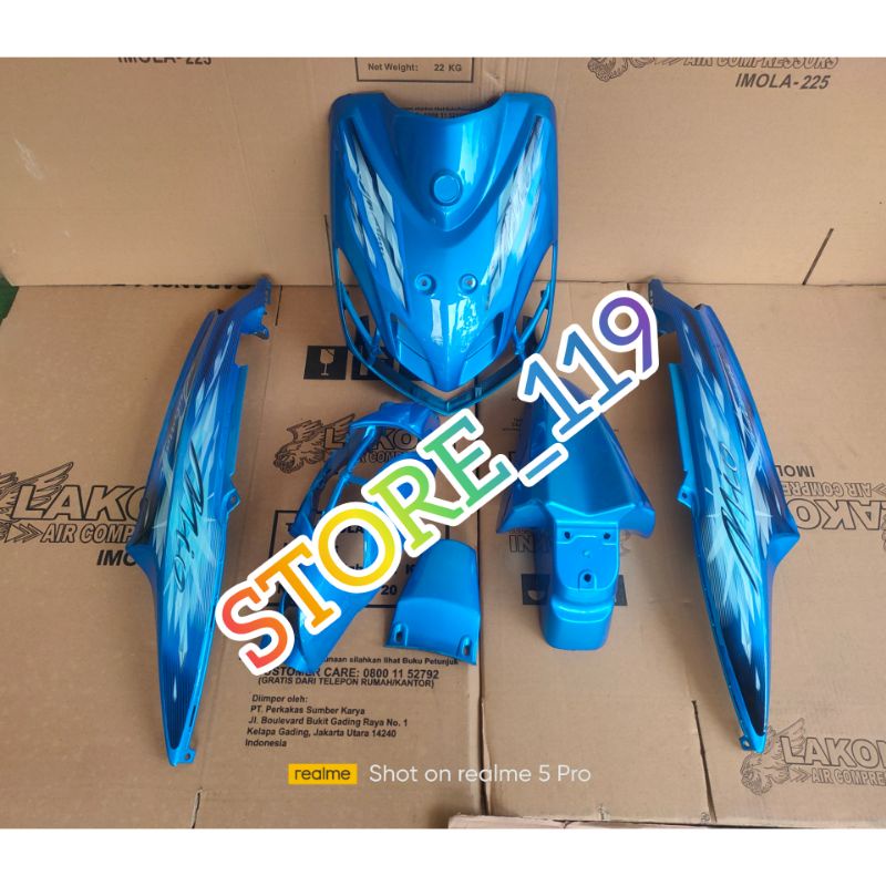 BODY HALUS FULL SET MIO SMILE BIRU PLUS STRIPING