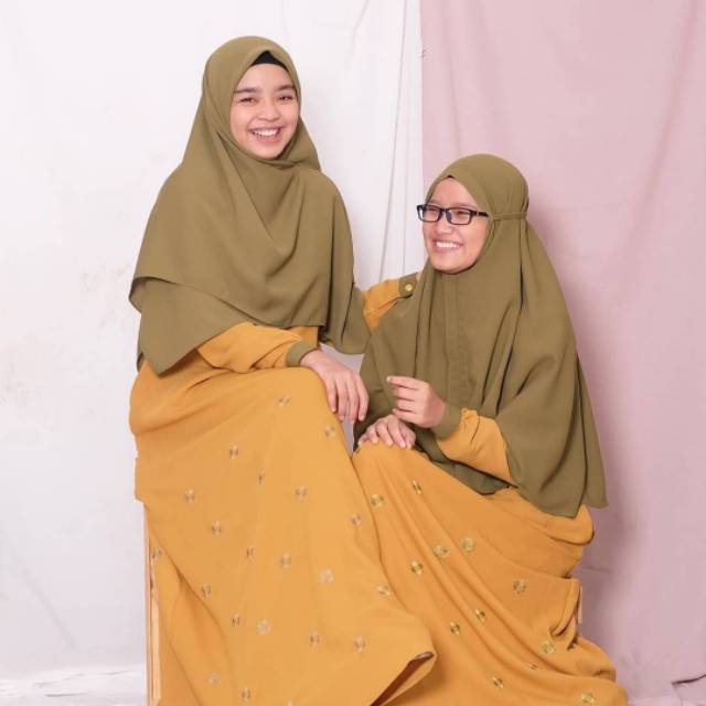 SET GAMIS JASMINE BORDIR GAMIS SYARI SET AKAD NIKAH PENGANTIN WALIMAH BY HIJAB ALILA