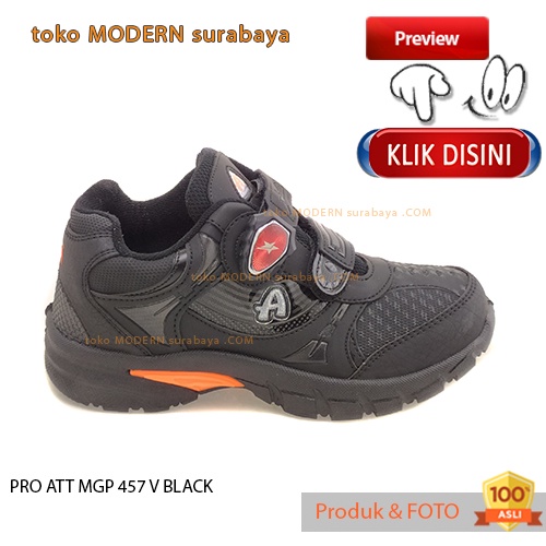 PRO ATT MGP 457 V BLACK sepatu sekolah anak magnet velcro casual