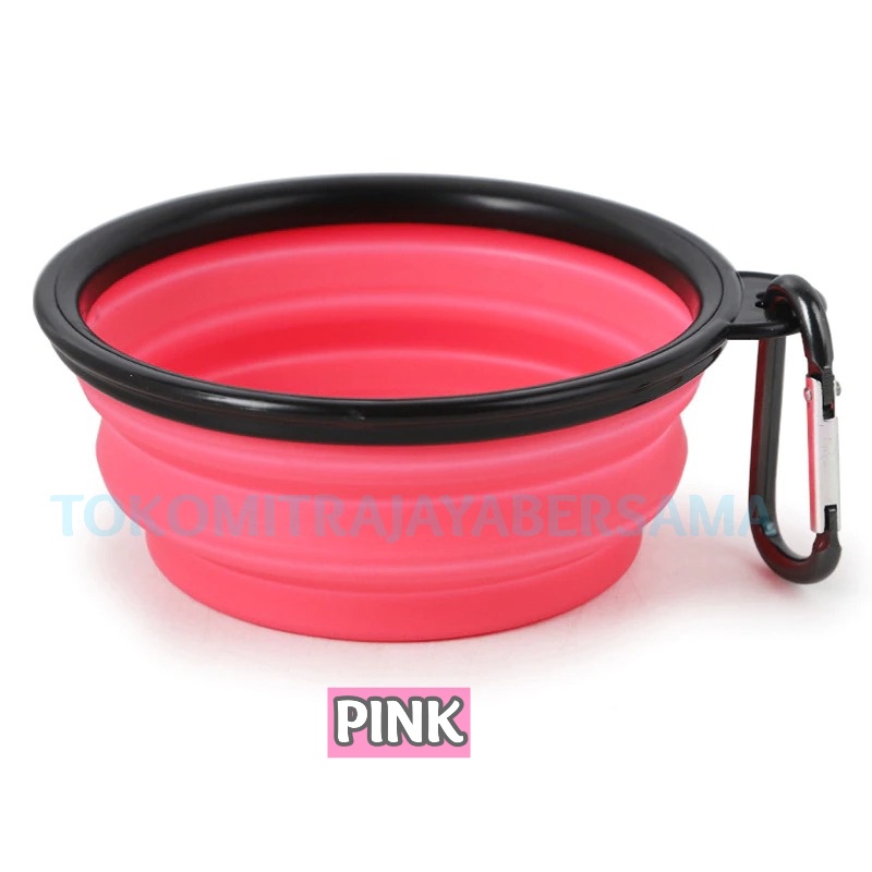 TEMPAT MAKAN SILICONE MANGKOK LIPAT KARET MINUM HEWAN ANJING KUCING KELINCI PORTABLE SILIKON MANGKUK AIR