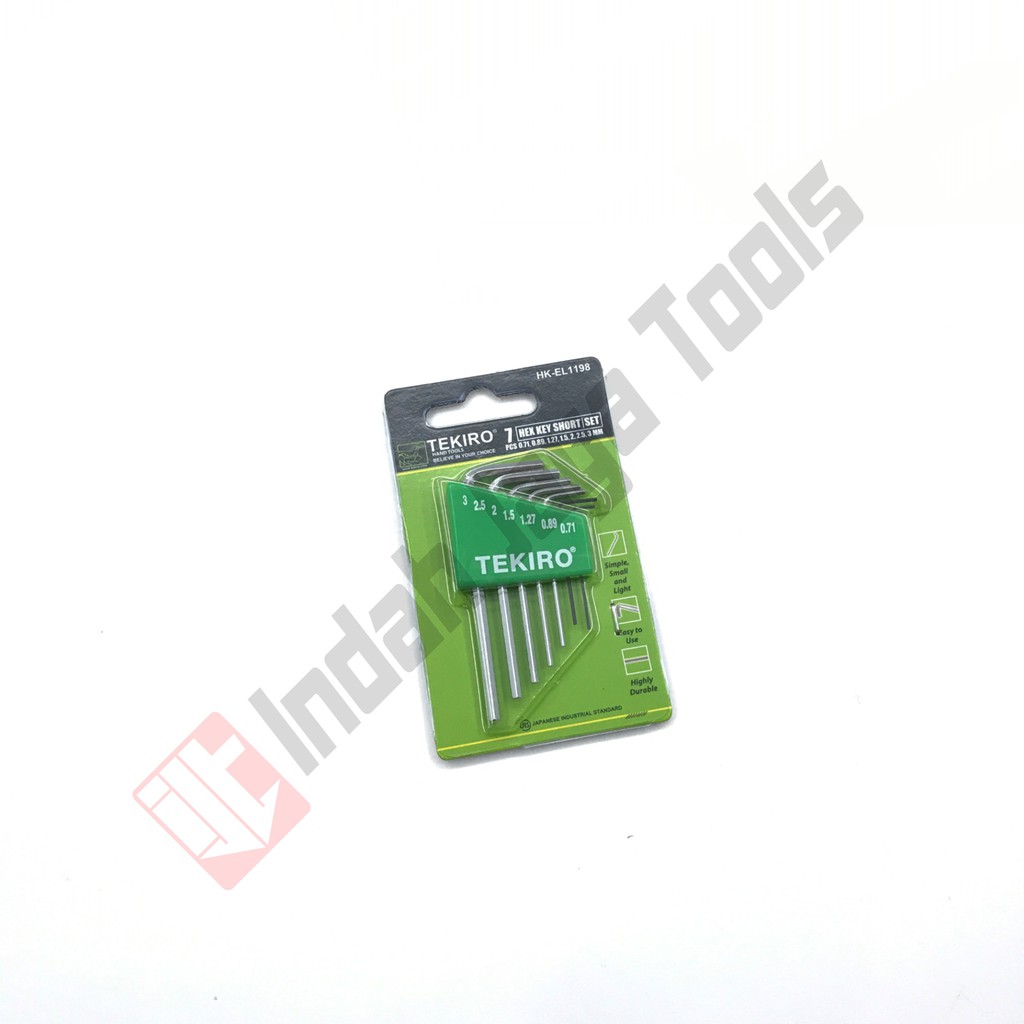 TEKIRO HK-EL1198 KUNCI L ELEKTRONIK Set 7 Pcs - Hex Key Set Elektro