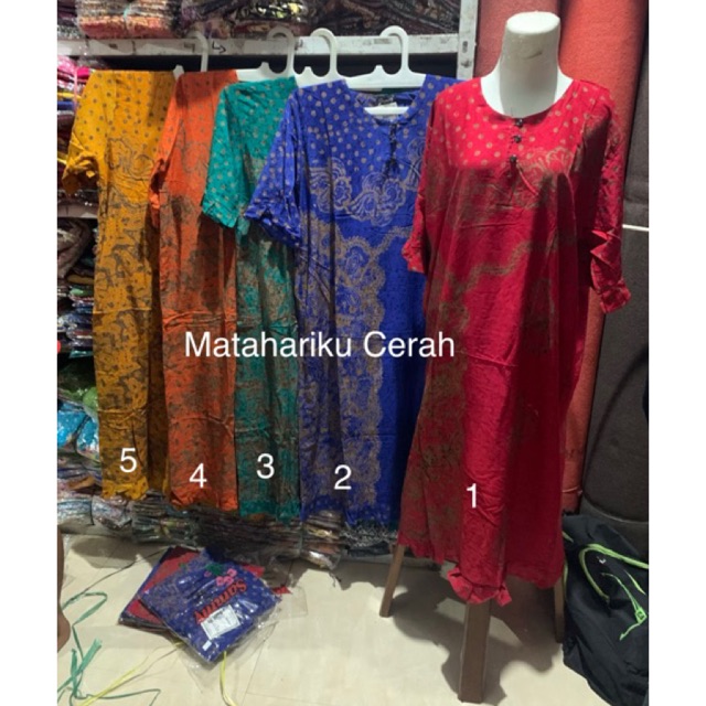 Daster pola k3 saku t rempel koprotan coklat hz samy