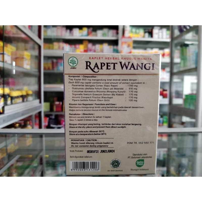 RAPET WANGI @10 KAPLET | Obat Herbal Wanita - ED 12/2025