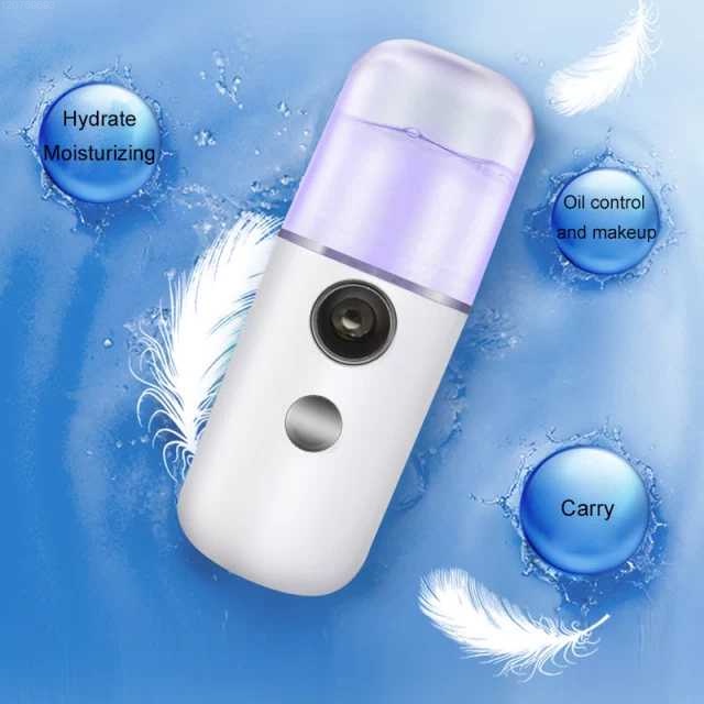 (COD) Nano Spray Wajah Glowing Portable USB Face Mist Sprayer Pelembab Wajah / Perawatan Wajah MALL SHOPPING