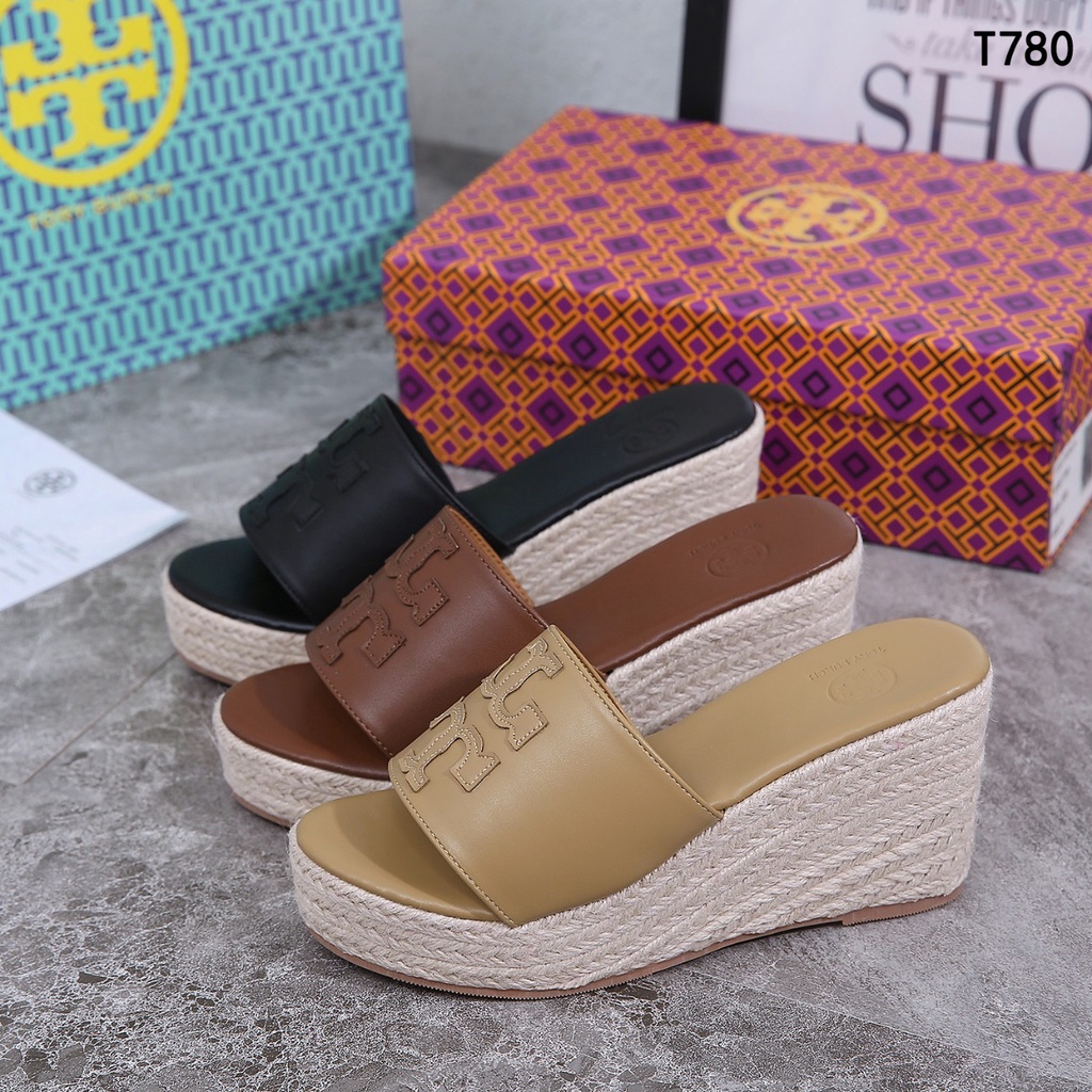 TB Double T Wedges Slide Sandals T780