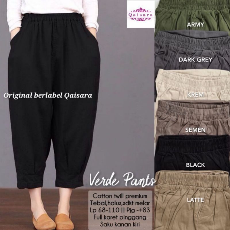 verde pants celana bahan katun