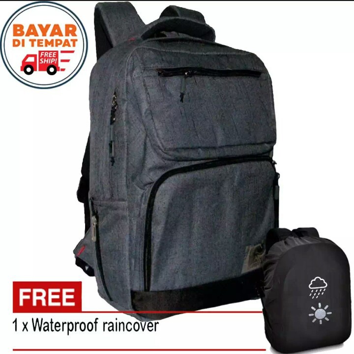 Carboni tas ransel pria dan wanita tas punggung backpack tas laptop - grey