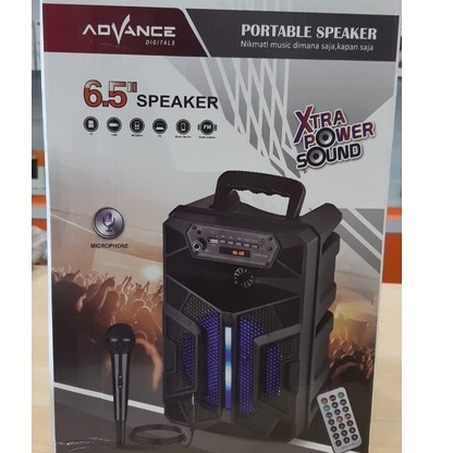 Promo Terbaru!!! Speaker Portable Bluetooth 6.5 inch Advance S-60 Super bass Berkulitas