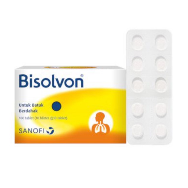 BISOLVON STRIP 10 TABLET - Obat Batuk Berdahak Bisolvon Bromhexine 8 MG