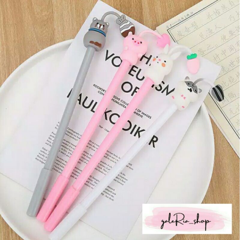 

PULPEN KARAKTER KUCU MEOW BUNNY HAMSTER PIGGY galeRia_shop