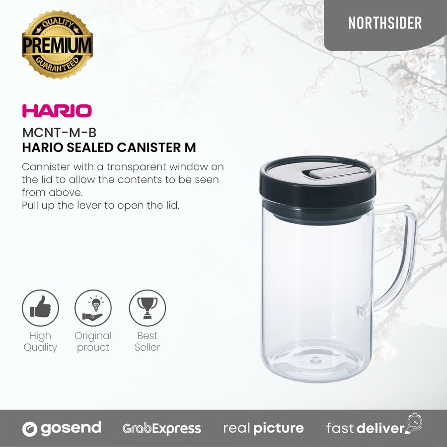 HARIO Coffee Canister Slim M - MCNT-M-B | Storage Kopi dan Snack