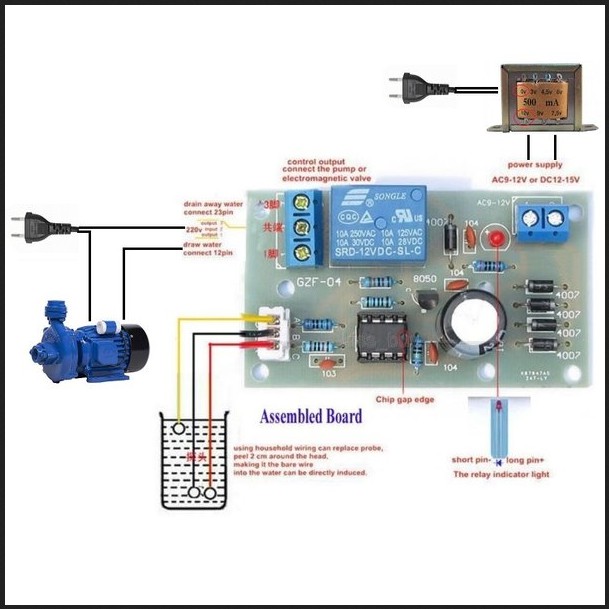 Liquid Water Level Sensor Controller Module Detection Automatic Pump