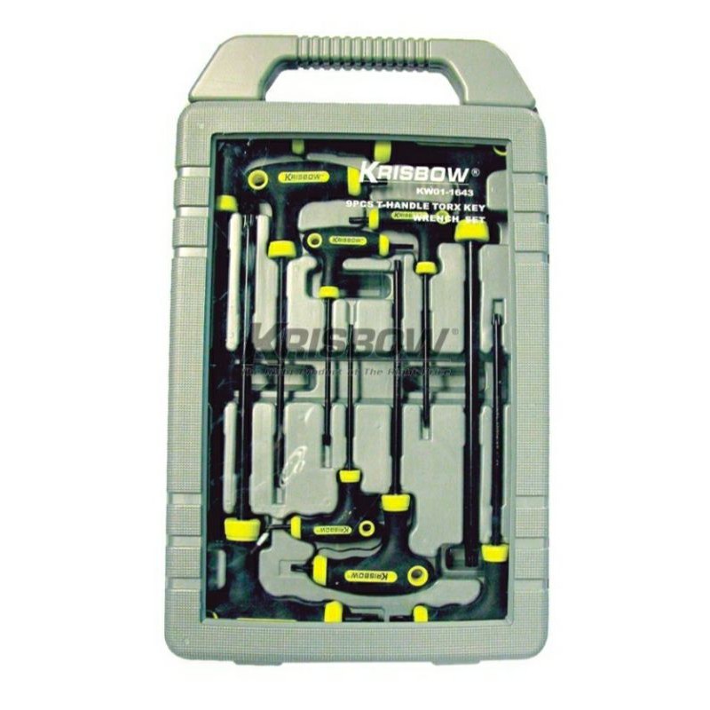 KRISBOW Kunci Bintang Pegangan T Satu Set / TORX WRENCH T HANDLE SET T10-T50 9PCS