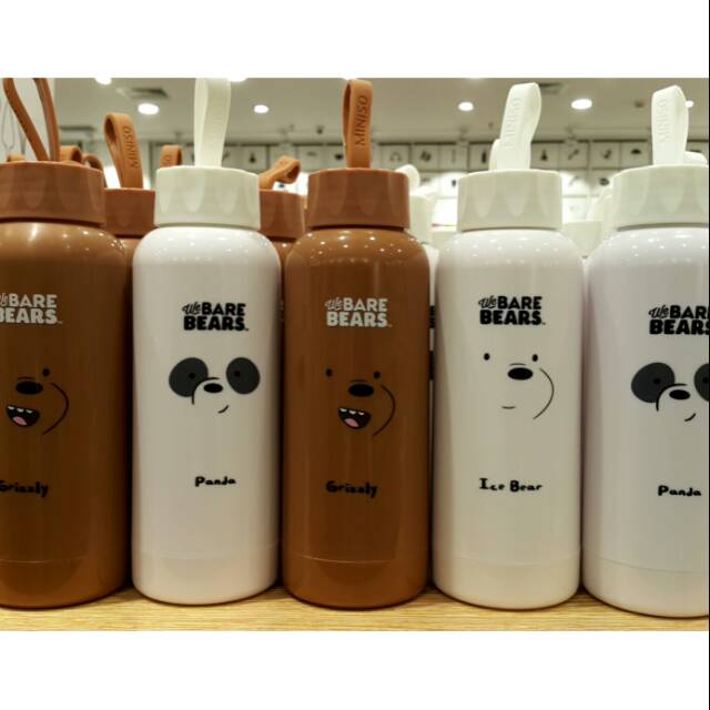 Jual MINISO X WE BARE BEARS GLASS WATER BOTTLE 300ml. Shopee Indonesia