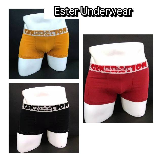 Celana Boxer Pria LGS 658 ISI 3Pcs|Celana dalam LGS Premium