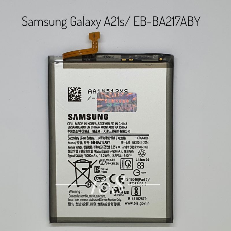 Baterai Batre Batrai Samsung Galaxy A21s A12 A13 A02 A22 4G M02 M12 Batere Samsung EB-BA217ABY Original Battery