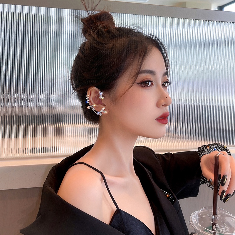 Anting Tanpa Tindik Desain Pita Gaya Korea Untuk Wanita