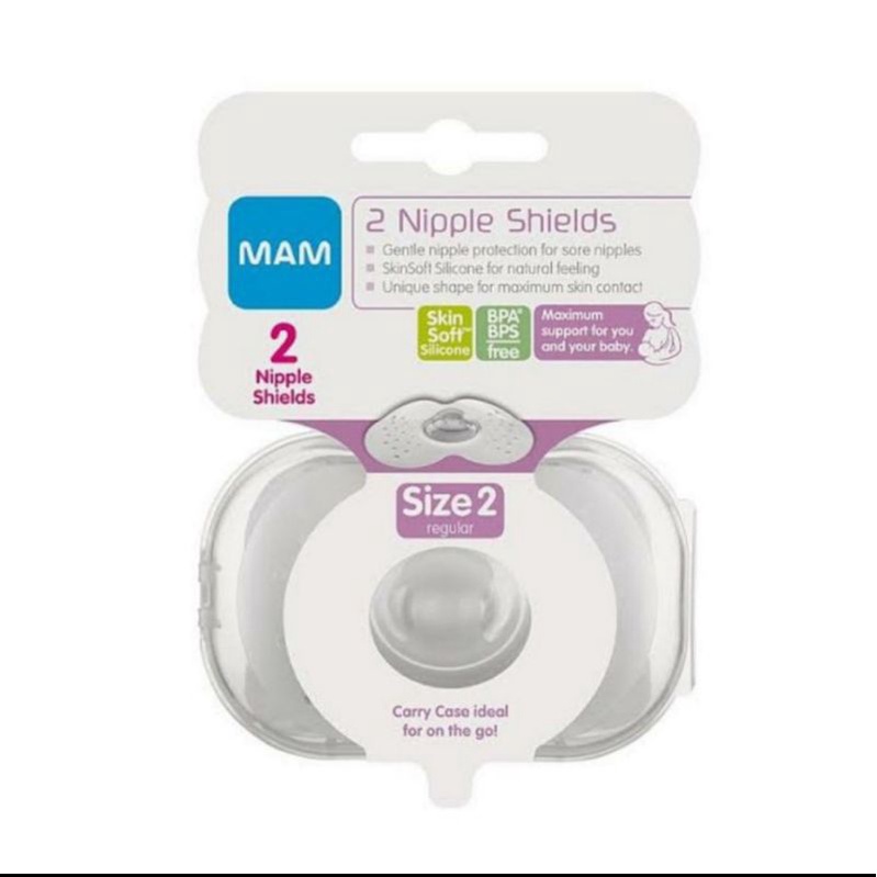 MAM 2 Nipple Shields Size 1 &amp; 2